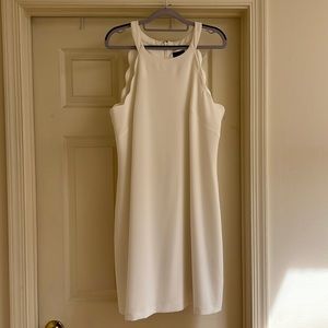 White Adrianna Papell Midi Dress, Size 14